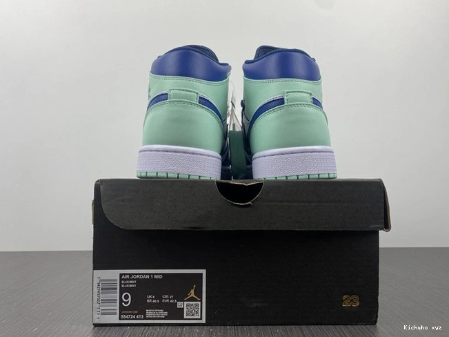 Mint Foam Navy Mystic Mid Timeless 3723 Jordan1 554724- 1025